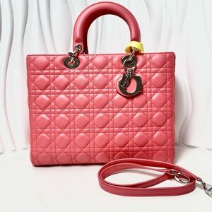 Christian Dior Lady Dior Tote Bag Large